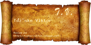 Tüske Viktor névjegykártya
